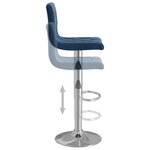 Vidaxl tabourets de bar 2 pcs bleu velours