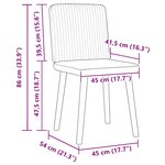 vidaXL Chaises à manger lot de 2 marron foncé tissu