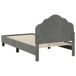vidaXL Cadre de lit pour enfants avec tête de lit Gris foncé