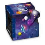 Bigben r70pgalaxy  reveil cube projecteur decor galaxy phosphorescent