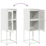 vidaXL Buffet blanc 36x39x107 cm acier laminé à froid