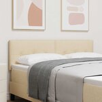 vidaXL Tête de lit réglable en hauteur Crème 160 cm tissu