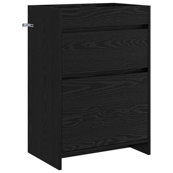 vidaXL Meuble sous lavabo de salle de bain Chêne noir