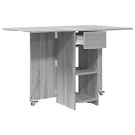 vidaXL Table à dîner 115 x 70 x 75 cm Bois d'ingénierie Sonoma gris