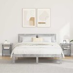 vidaXL Table de chevet 2 pc Gris béton 41 x 40 x 45 cm