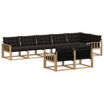 vidaXL Ensemble de canapés d'extérieur 8 pc Blanc et noir