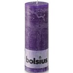 Bolsius bougie pilier rustique 190 x 68 mm violet 6 pcs