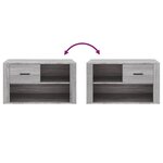 vidaXL Armoire à chaussures Sonoma gris 80x35x45 cm Bois d'ingénierie