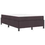 vidaXL Lit à ressorts Marron foncé 120 x 200 cm tissu
