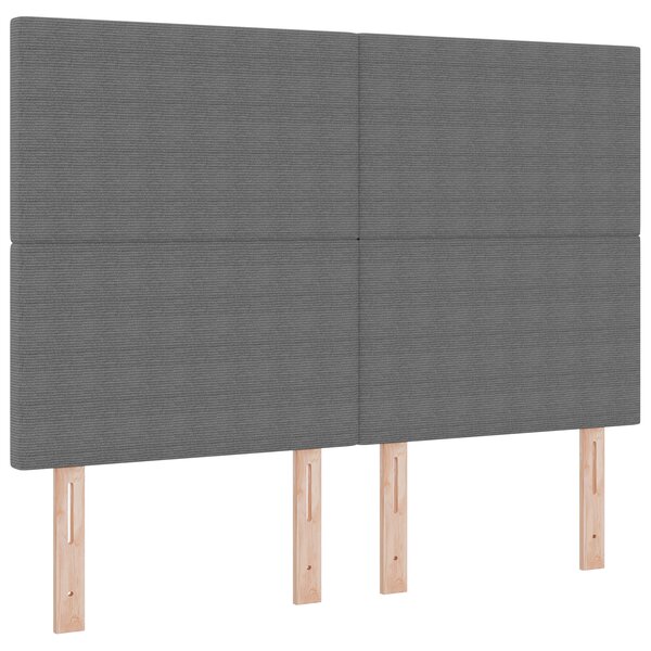 vidaXL Lampe de tête LED grise clair 80 cm en tissu velours côtelé