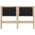 vidaXL Tête de lit Autre Marron et noir 120 cm Bois massif en pin