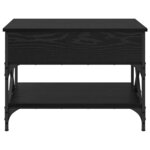 vidaXL Table basse Chêne noir 70x50x50cm Bois d'ingénierie