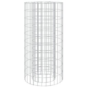 vidaXL Foyer en gabion Ø 50 cm Fer galvanisé