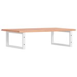 vidaXL Étagère de vasque murale acier et bois de chêne massif