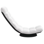 VidaXL Fauteuil de sol pivotant blanc 70x51x79 cm tissu