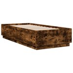 vidaXL Cadre de lit sans matelas chêne fumé 90x200 cm