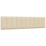 vidaXL Coussin de tête de lit crème 200 cm tissu
