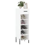 vidaXL Armoire à chaussures blanc 30x35x105 cm bois d'ingénierie