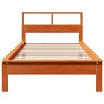 vidaXL Lit bibliothèque sans matelas cire marron 90x190 cm pin massif
