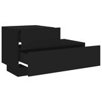 vidaXL Table de chevet avec lumières LED noir 70x36x40 5 cm