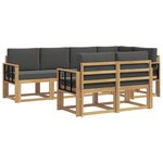 vidaXL Ensemble de canapés d'extérieur 7 pc Blanc et anthracite