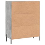 vidaXL Buffet gris béton 69 5x34x90 cm bois d'ingénierie