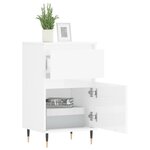 vidaXL Buffets 2 Pièces blanc brillant 40x35x70 cm bois d'ingénierie