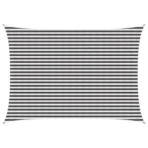 vidaXL Voile d'ombre Anthracite et blanc 3 5 x 5 m HDPE