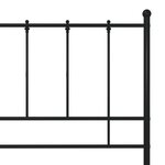 vidaXL Cadre de lit sans matelas noir métal 120x200 cm