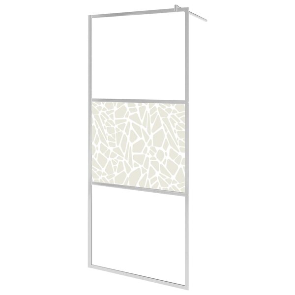 vidaXL Paroi de douche à l'italienne à verre ESG pierre 140x195 cm