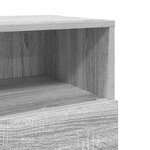 vidaXL Tables de chevet 2 Pièces avec 2 tiroirs sonoma gris 36x36x68 cm