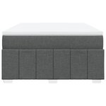 vidaXL Sommier à lattes de lit avec matelas Gris foncé 140x200cm Tissu