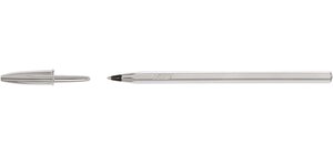 Stylo bille CRISTAL SHINE Pointe Moyenne 1 mm Noir Corps Argent BIC
