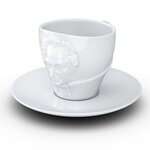 Tasse Johann Wolfgang von Goeth avec sa sous tasse en porcelaine