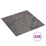 vidaXL Dalles de plancher autoadhésives 20 Pièces PVC 1 86 m² motif noir