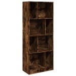 vidaXL Bibliothèque chêne fumé 57x28 5x141 cm bois d'ingénierie