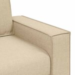 vidaXL Ensemble de Canapés 3 Pièces Crème 220 x 78 x 84 cm tissu