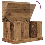 vidaXL Boîtes de rangement vieux bois 70x40x38 cm bois d'ingénierie