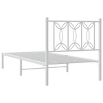 vidaXL Cadre de lit métal sans matelas avec tête de lit blanc 90x190cm