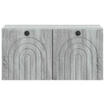 vidaXL Meuble TV mural Sonoma gris 59 5 x 31 x 30 cm Bois d'ingénierie