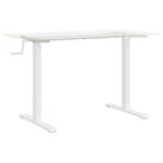 Cadre de Bureau table poste de travail meuble d'ordinateur informatique étude debout (94-135) x 60 x (70-114) cm acier blanc 02_0023974