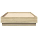 vidaXL Cadre de lit avec lumières LED chêne sonoma 90x190 cm