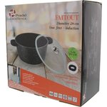 PRADEL EXCELLENCE Faitout façon pierre - Ø 28 cm - 5,8 L - Noir - Tous feux dont induction