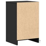 vidaXL Armoire de chevet avec lumières LED noir bois d'ingénierie