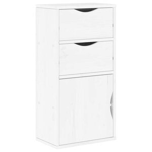 vidaXL Armoire latérale tiroirs ODDA blanc 40x24x79 cm bois massif pin