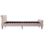 vidaXL Cadre de lit sans matelas Rose Velours 140x200 cm