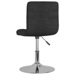 vidaXL Chaises pivotantes à manger lot de 2 noir tissu