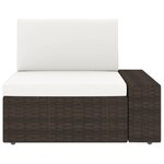 vidaXL Salon de jardin 8 Pièces avec coussins Marron Résine tressée