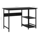 vidaXL Bureau d'ordinateur Noir 105x55x72 cm MDF et métal