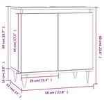 vidaXL Armoire de bain chêne sonoma 58x33x60 cm bois d'ingénierie
